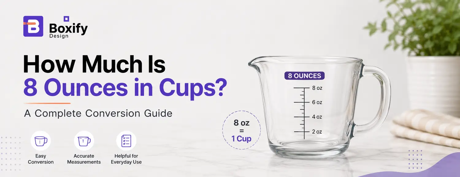 how much is 8 ounces in cups