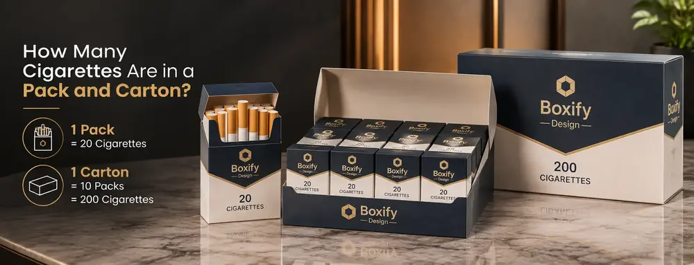 cigarettes are in a pack and carton
