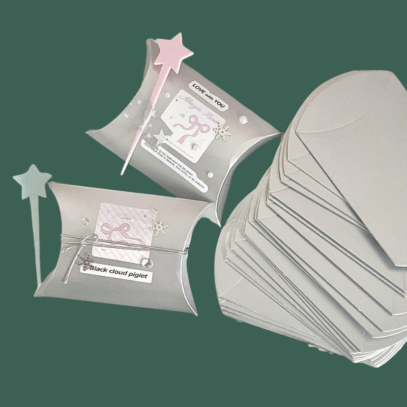 Custom Silver Pillow Boxes