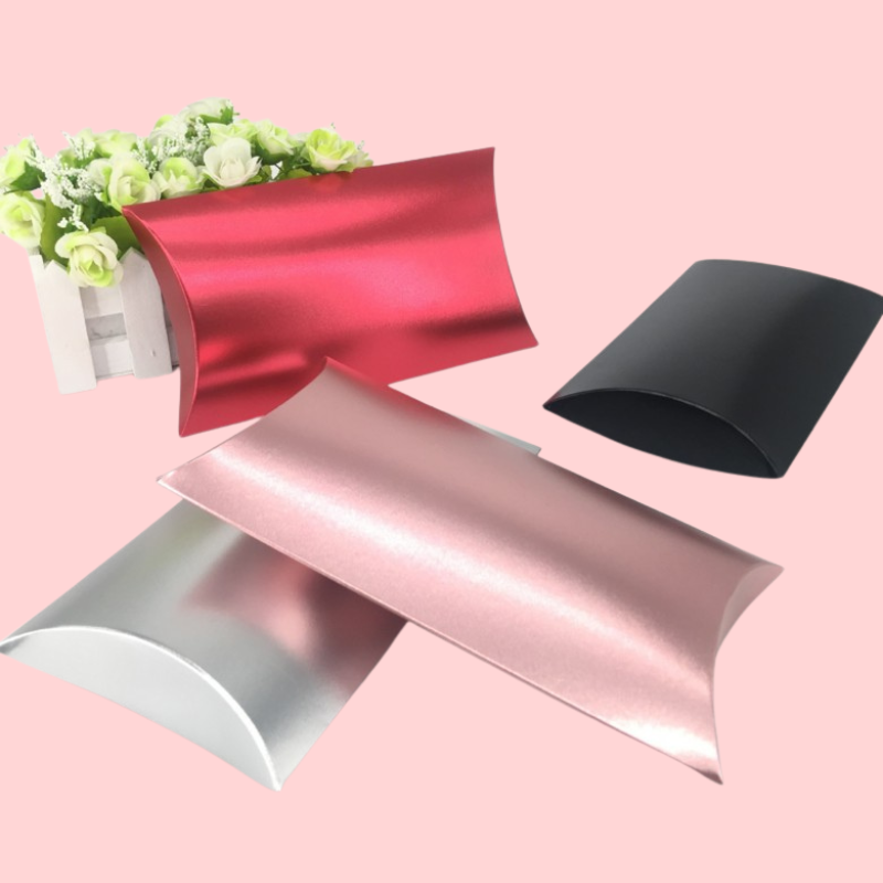 Custom Silver Pillow Boxes