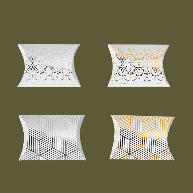 Custom Silver Pillow Boxes